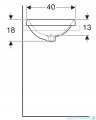 Geberit VariForm Umywalka okrągła wpuszczana w blat 40cm bez przelewu szkliwiony spód 500.703.01.2