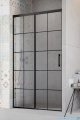 Radaway Idea Black Dwj Factory Drzwi wnękowe 100cm lewe czarny mat/szkło przejrzyste 387014-54-55L