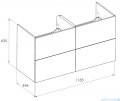 Roca Ella szafka 118x44x63 CZARNY  MAT A857772532