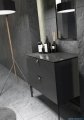 Oristo Siena szafka z umywalką 80x50x46 czarny mat OR45-SD2S-80-8/UME-CE-80-91