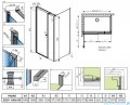 Radaway Eos KDS I kabina prysznicowa 140x100 lewa przejrzyste 137558-01-01L