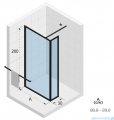 Riho Lucid GD402 kabina prysznicowa Walk In 90x200cm czarna G005033121
