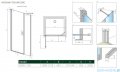 Radaway Nes 8 Black Dws I drzwi wnękowe 130cm lewe czarny mat/szkło przejrzyste 10078110-54-01L/10078113-01-01