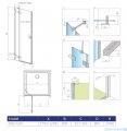 Radaway Essenza Pro Brushed GunMetal Dwj drzwi wnękowe 120cm lewe szczotkowany grafit 10099120-92-01L