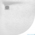 Roca Terran 90x90cm brodzik półokrągły konglomeratowy biały AP10538438401100