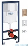 Omnires Grohe Rapid stelaż podtynkowy do WC zestaw 4w1 przycisk miedź szczotkowana RAPIDSETCPB