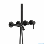 KFA MOZA BLACK zestaw wannowy podtynkowy z baterią 3-otworową 2-funkcyjną czarny 5039-411-81