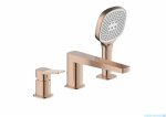 KFA MALAGA ROSE GOLD bateria wannowa 3-otworowa różowe złoto szczotkowane 4525-210-34