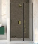 Besco Exo-C Black drzwi prysznicowe 100x190 przejrzyste ECB-100-190C