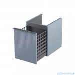 Oristo Etna szafka niska z koszem Ryflowana 40x50x45cm Szaroniebieski Mat OR52-SN1S-40-16R