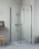 Radaway Essenza New KDJ-B kabina prysznicowa 90x75 prawa przejrzyste + brodzik Delos D + syfon 385082-01-01R/384049-01-01/4D97545-03
