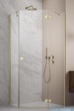 Radaway Essenza Ptj Brushed Gold kabina pięciokątna 80x80cm prawa szkło przejrzyste 1385010-99-01R/1385049-01-01