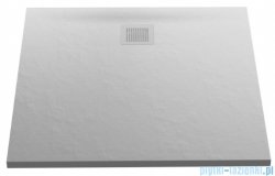 New Trendy Mori brodzik kwadratowy z konglomeratu 90x90x3 cm szary B-0395