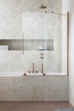 Radaway Furo Brushed Copper PND II parawan nawannowy 150cm prawy szczotkowana miedź 10109788-93-01R/10112744-01-01