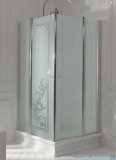 Kerasan Retro Kabina kwadratowa szkło dekoracyjne piaskowane profile brązowe 90x90 9145P3
