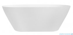 Besco Moya Matt 170x72cm wanna wolnostojąca biała matowa konglomeratowa + syfon klik-klak chrom #WMMB-170M