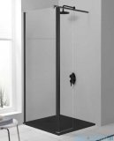 Sanplast Prestige III PR2/PRIII kabina Walk-In z elementem ruchomym 90x198 cm czarny matowy 600-073-0980-59-401
