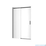 Excellent Rols drzwi wnękowe przesuwne 120 cm czarny mat szkło przejrzyste KAEX.2612.K.1200.BL