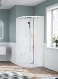 Novellini Glax 1 2.0 kabina z sauną parową 90x90 biała G21R99T5-1UU