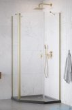 Radaway Nes Brushed Gold Ptj kabina pięciokątna 90x80cm lewa złoto szczotkowane 10052000-99-01L/10052300-99-01