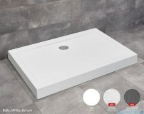 Radaway Doros D Compact Stone brodzik 120x80 biały SDRD1280-05-04S