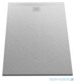 New Trendy Mori brodzik prostokątny z konglomeratu 140x80x3 cm szary B-0400