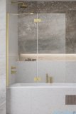 Radaway Essenza Gold PND II parawan nawannowy 140cm lewy złoty połysk/przejrzyste 110002140-09-01L
