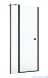 Roca Capital drzwi prysznicowe CZARNY MAT 100x200cm przejrzyste AM4610016M