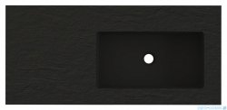 Riho Livit Stone Top umywalka konglomeratowa prawa 100x46x12cm czarna F70066