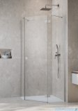 Radaway Essenza 8 Brushed Nickel Ptj kabina pięciokątna 90x80cm prawa szczotkowany nikiel 10490000-91-01R/10490600-01-01