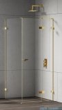 New Trendy Eventa Gold Shine kabina prysznicowa prostokątna 90x80x200 cm prawa przejrzyste Złoty połysk EXK-4726
