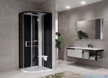 Novellini Glax 2 2.0 kabina z hydromasażem hydro plus 90x90 biała G22R90M1L-1UH