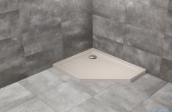 Radaway Doros PT E Stone brodzik pięciokątny 100x80 lewy kaszmirowy SDRPT1080-01-84SL