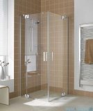Kermi Filia Xp Wejście narożne, jedna połowa, lewa, szkło przezroczyste KermiClean, profil srebro 90x200cm FXEPL09020VPK