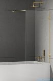 New Trendy Eventa Gold Shine Parawan nawannowy 90x150 cm z wspornikiem prostopadłym przejrzyste Złoty połysk EXK-4896-WP
