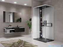 Novellini Glax 2 2.0 kabina masażowo-parowa 90x70 lewa czarna G22A9070SM5-1HU