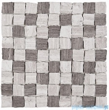 Dunin Woodstone mozaika kamienna 30x30 grey bend 32 matt