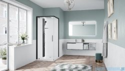 Novellini Glax 1 2.0 kabina standard 80x80 lewa czarna G21GF80STFL-1HH