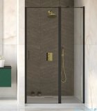 Besco Exo-C Black drzwi prysznicowe 110x190 przejrzyste ECB-110-190C