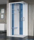 Novellini Skill 2A kabina z hydromasażem lewa błękitna 120x90 SKIA299ST1F-1AN0