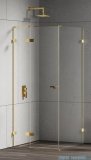 New Trendy Eventa Gold Shine kabina prysznicowa kwadratowa 120x120x200 cm lewa przejrzyste Złoty połysk EXK-4718