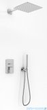Kohlman Saxo zestaw prysznicowy z deszczownicą kwadratową 25x25 cm chrom QW210SQ25