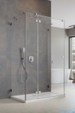 Radaway Essenza Pro Brushed Nickel Kdj+S kabina 75x110x75cm lewa szczotkowany nikiel 10097311-91-01L/10098075-01-01/10098075-01-01