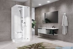 Novellini Glax 2 2.0 kabina z hydromasażem hydro plus 90x90 prawa total biała G22GF90DM1L-1UU