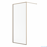 Radaway Modo F II Brushed Copper kabina Walk-in 140x201cm Szczotkowana Miedź szkło przejrzyste 10409144-93-01