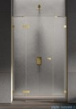 New Trendy Eventa Gold Shine drzwi wnękowe pojedyncze z dodatkową ścianką 150x200 cm przejrzyste lewe Złoty połysk EXK-4685