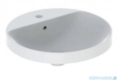 Geberit VariForm Umywalka okrągła z półką z otworem na baterię 48cm szkliwiony spód KeraTect 500.705.00.2