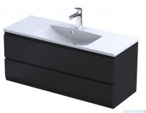 Oristo Brylant szafka z umywalką wisząca 119x50x45 czarny mat OR36-SD2S-120-8-V3+UME-AM-120-92-C