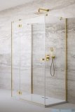 Radaway Essenza Gold Kdj+S kabina 75x120x75cm lewa złoty połysk szkło przejrzyste 1384049-01-01/1385024-09-01L/1384049-01-01