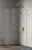 New Trendy Eventa Gold Shine kabina prysznicowa prostokątna 80x110x200 cm przejrzyste Złoty połysk EXK-4752